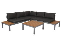 VILLANA Ecklounge, Silber/dunkelgrau, Alu/Holzimitat, 5 Personen, Inkl. Loungetisch, Seitenablagen Aus Holzimitat -Ausgewählte Gartenmöbelgeschäfte 21735 2.jpg