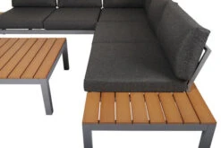 VILLANA Ecklounge, Silber/dunkelgrau, Alu/Holzimitat, 5 Personen, Inkl. Loungetisch, Seitenablagen Aus Holzimitat -Ausgewählte Gartenmöbelgeschäfte 21735 3.jpg