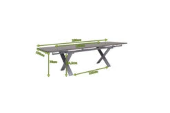 OUTFLEXX Ausziehtisch, Silber, Aluminium/HPL, 180/280x100cm, Schubladenauszug -Ausgewählte Gartenmöbelgeschäfte 21750 5.jpg