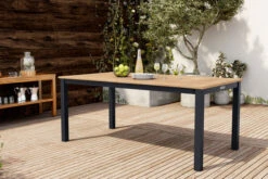 OUTFLEXX Ausziehtisch, Anthrazit Matt, Alu/FSC-Teak, 150/210x90cm, Synchronauszug Mit Butterfly-Funktion -Ausgewählte Gartenmöbelgeschäfte 21778 02.jpg