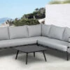 OUTFLEXX Ecklounge, Anthrazit Matt/hellgrau, Alu/Spuncrylic, 3-tlg., Tisch 76x76cm 4-5 Pers -Ausgewählte Gartenmöbelgeschäfte 21793 1.jpg