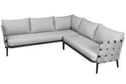 OUTFLEXX Ecklounge, Anthrazit Matt/hellgrau, Alu/Spuncrylic, 3-tlg., Tisch 76x76cm 4-5 Pers -Ausgewählte Gartenmöbelgeschäfte 21793 4.jpg