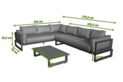 OUTFLEXX Ecklounge, Anthrazit Matt/dunkelgrau, Alu/Spuncrylic, 3-tlg., Tisch 110x62cm, 5-6 Pers -Ausgewählte Gartenmöbelgeschäfte 21805 5.jpg