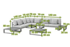 OUTFLEXX Willis Loungemöbel, Hellgrau, Alu/Holzimitat/Polyester, 5-6 Personen, Inkl. 2x Loungetisch, 1x Beistelltisch -Ausgewählte Gartenmöbelgeschäfte 21820 mass.jpg