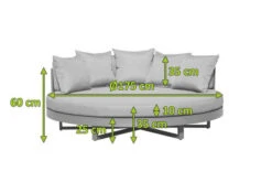 OUTFLEXX Willis Loungebett, Hellgrau, Alu/Polyester, Ø175 X 60cm, Runde Sonneninsel, Inkl. Kissen -Ausgewählte Gartenmöbelgeschäfte 21822 mass.jpg