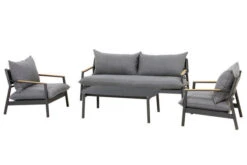 OUTFLEXX Monti Loungemöbel, Dunkelgrau, Alu/Teak/Keramikglas/Polyester, Für 4 Personen, Inkl. Loungetisch -Ausgewählte Gartenmöbelgeschäfte 21823 3.jpg