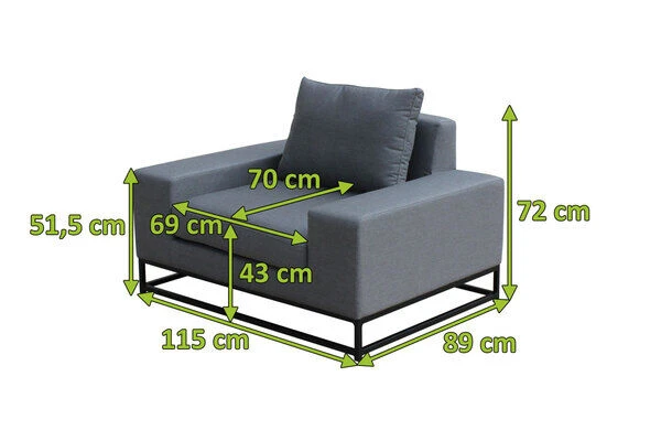 OUTFLEXX June Sessel, Schwarz/sooty, Alu/Sunbrella, 115 X 89 X 72 Cm 7 OUTFLEXX June Sessel, Schwarz/sooty, Alu/Sunbrella, 115 X 89 X 72 Cm – Bild 5