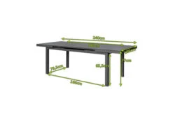 OUTFLEXX Premium Ausziehtisch, Anthrazit/grau, Aluminium/Glas, 180/240x100cm, Automatischer Ausziehmechanismus -Ausgewählte Gartenmöbelgeschäfte 21876 5.jpg