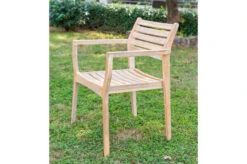 OUTFLEXX Armlehnensessel, Natur/beige, Akazie, 60 X 55 X 84 Cm, Stapelbar -Ausgewählte Gartenmöbelgeschäfte 21917 2.jpg