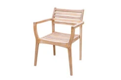 OUTFLEXX Armlehnensessel, Natur/beige, Akazie, 60 X 55 X 84 Cm, Stapelbar