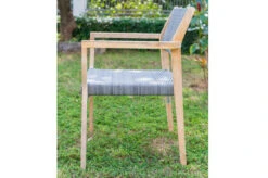 OUTFLEXX Armlehnensessel, Natur/grau, Akazie/Geflecht, 60 X 56 X 83,5 Cm, Stapelbar -Ausgewählte Gartenmöbelgeschäfte 21918 3.jpg