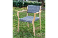 OUTFLEXX Armlehnensessel, Natur/grau, Akazie/Geflecht, 60 X 56 X 83,5 Cm, Stapelbar -Ausgewählte Gartenmöbelgeschäfte 21918 4.jpg