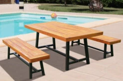 OUTFLEXX Esstisch, Natur/schwarz, Akazie, 172,5 X 90 Cm -Ausgewählte Gartenmöbelgeschäfte 21925 8.jpg