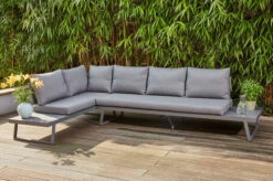 SIENA GARDEN Larina Loungemöbel, Matt Graphit, Aluminium, 2-teilig, Inkl. Sitz-und Rückenkissen, Für Bis Zu 5 Personen