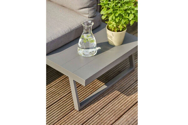 SIENA GARDEN Larina Loungemöbel, Matt Graphit, Aluminium, 2-teilig, Inkl. Sitz-und Rückenkissen, Für Bis Zu 5 Personen 9 SIENA GARDEN Larina Loungemöbel, Matt Graphit, Aluminium, 2-teilig, Inkl. Sitz-und Rückenkissen, Für Bis Zu 5 Personen – Bild 7