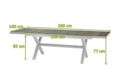 SIENA GARDEN Sincro Ausziehtisch, Matt Weiß-grau/washed Grey, Alu/Keramik, 200/260x100 Cm, Synchroner Auszugsmechanismus -Ausgewählte Gartenmöbelgeschäfte 21998 5.jpg