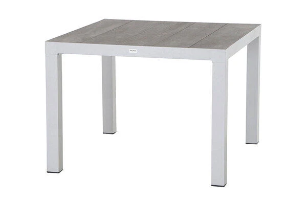 SIENA GARDEN Silva Esstisch, Matt Weiß-grau/washed Grey, Alu/Keramik, 100x100 Cm, Für Bis Zu 4 Personen 3 SIENA GARDEN Silva Esstisch, Matt Weiß-grau/washed Grey, Alu/Keramik, 100x100 Cm, Für Bis Zu 4 Personen