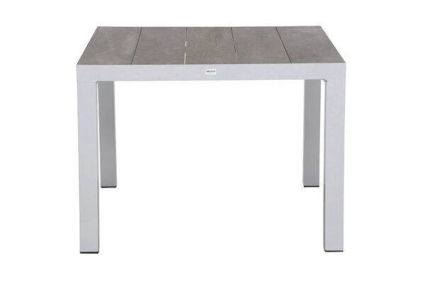 SIENA GARDEN Silva Esstisch, Matt Weiß-grau/washed Grey, Alu/Keramik, 100x100 Cm, Für Bis Zu 4 Personen 4 SIENA GARDEN Silva Esstisch, Matt Weiß-grau/washed Grey, Alu/Keramik, 100x100 Cm, Für Bis Zu 4 Personen – Bild 2