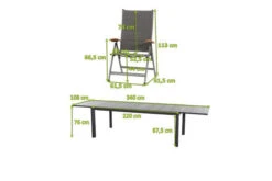 SIENA GARDEN Savina XL/Kingston Esstischgarnitur, Matt Graphit/grau/wood Look, Alu/Teak/Keramik/Texfabric, Tisch 220/340x108 Cm, 6 Multipos. -Ausgewählte Gartenmöbelgeschäfte 22035 5.jpg