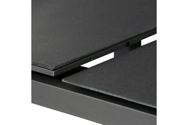 SIENA GARDEN Savona/Miros Esstischgarnitur, Matt Graphit/grau, Alu/Teak/Spraystone/Texfabric, Tisch 180/240x90 Cm, 6 Stapelsessel 13 SIENA GARDEN Savona/Miros Esstischgarnitur, Matt Graphit/grau, Alu/Teak/Spraystone/Texfabric, Tisch 180/240x90 Cm, 6 Stapelsessel – Bild 11