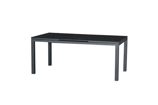 SIENA GARDEN Savona/Miros Esstischgarnitur, Matt Graphit/grau, Alu/Teak/Spraystone/Texfabric, Tisch 180/240x90 Cm, 6 Stapelsessel 5 SIENA GARDEN Savona/Miros Esstischgarnitur, Matt Graphit/grau, Alu/Teak/Spraystone/Texfabric, Tisch 180/240x90 Cm, 6 Stapelsessel – Bild 3