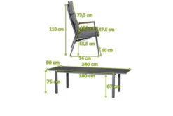 SIENA GARDEN Savona/Miros Esstischgarnitur, Matt Graphit/grau, Alu/Teak/Spraystone/Texfabric, Tisch 180/240x90 Cm, 6 Stapelsessel 18 SIENA GARDEN Savona/Miros Esstischgarnitur, Matt Graphit/grau, Alu/Teak/Spraystone/Texfabric, Tisch 180/240x90 Cm, 6 Stapelsessel -Ausgewählte Gartenmöbelgeschäfte 22053 5.jpg