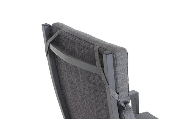 SIENA GARDEN Savona/Miros Esstischgarnitur, Matt Graphit/grau, Alu/Teak/Spraystone/Texfabric, Tisch 180/240x90 Cm, 6 Stapelsessel 10 SIENA GARDEN Savona/Miros Esstischgarnitur, Matt Graphit/grau, Alu/Teak/Spraystone/Texfabric, Tisch 180/240x90 Cm, 6 Stapelsessel – Bild 8