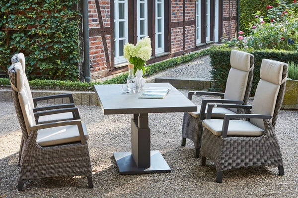 SIENA GARDEN Corido/Bellani Grau Loungeset, Charcoal/anthrazit/grau, Alu/Gardino®-Geflecht, Lifttisch 140x85 Cm, 4 Dining Move Sessel 16 SIENA GARDEN Corido/Bellani Grau Loungeset, Charcoal/anthrazit/grau, Alu/Gardino®-Geflecht, Lifttisch 140x85 Cm, 4 Dining Move Sessel – Bild 14