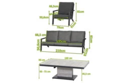 SIENA GARDEN Belia/Bellani Loungemöbel, Matt Anthrazit/pinie-grau, Alu/Keramik, Lifttisch 160x90 Cm, 1x 3-Sitzer, 2 Sessel -Ausgewählte Gartenmöbelgeschäfte 22121 5.jpg