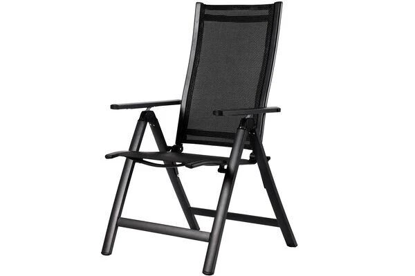 OUTFLEXX Esstischgarnitur, OUTFLEXX® Anthrazit Matt, Alu / Spraystone / Textil, Tisch 180/280x100cm, 10 Multipositionssessel 5 OUTFLEXX Esstischgarnitur, OUTFLEXX® Anthrazit Matt, Alu / Spraystone / Textil, Tisch 180/280x100cm, 10 Multipositionssessel – Bild 3