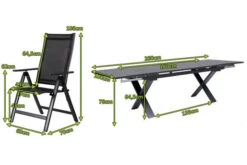 OUTFLEXX Esstischgarnitur, OUTFLEXX® Anthrazit Matt, Alu / Spraystone / Textil, Tisch 180/280x100cm, 10 Multipositionssessel 24 OUTFLEXX Esstischgarnitur, OUTFLEXX® Anthrazit Matt, Alu / Spraystone / Textil, Tisch 180/280x100cm, 10 Multipositionssessel -Ausgewählte Gartenmöbelgeschäfte 22135 5.jpg