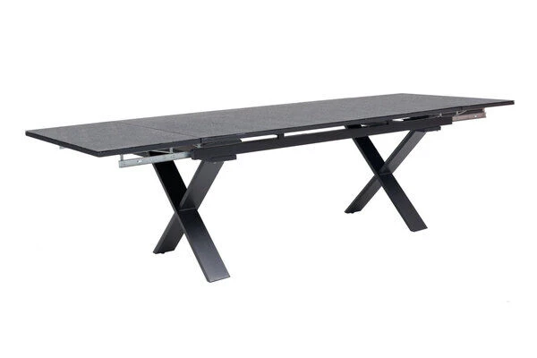 OUTFLEXX Esstischgarnitur, OUTFLEXX® Anthrazit Matt, Alu / Spraystone / Textil, Tisch 180/280x100cm, 10 Multipositionssessel 8 OUTFLEXX Esstischgarnitur, OUTFLEXX® Anthrazit Matt, Alu / Spraystone / Textil, Tisch 180/280x100cm, 10 Multipositionssessel – Bild 6