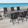 OUTFLEXX Esstischgarnitur, OUTFLEXX® Anthrazit Matt, Alu / HPL / Textil, Tisch 180/280x100cm, 8 Multipositionssessel -Ausgewählte Gartenmöbelgeschäfte 22156 1.jpg
