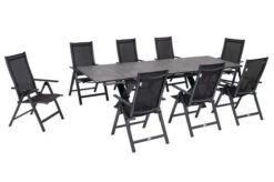 OUTFLEXX Esstischgarnitur, OUTFLEXX® Anthrazit Matt, Alu / HPL / Textil, Tisch 180/280x100cm, 8 Multipositionssessel -Ausgewählte Gartenmöbelgeschäfte 22156 19.jpg