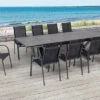 OUTFLEXX Esstischgarnitur, OUTFLEXX® Anthrazit Matt, Alu / HPL / Textil, Tisch 180/280x100cm, 10 Sessel, Stapelbar -Ausgewählte Gartenmöbelgeschäfte 22166 1.jpg