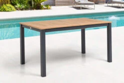 OUTFLEXX Esstischgarnitur, OUTFLEXX® Anthrazit Matt, Alu / Teak / Textil, Tisch 150/210x90cm, 6 Stapelsessel, 2 Multipo -Ausgewählte Gartenmöbelgeschäfte 22172 6.jpg