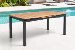 OUTFLEXX Esstischgarnitur, OUTFLEXX® Anthrazit Matt, Alu / Teak / Textil, Ausziehtisch 180/240x100cm, 8 Multipo -Ausgewählte Gartenmöbelgeschäfte 22192 4.jpg