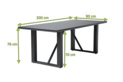 OUTFLEXX Esstisch, Anthrazit, Aluminium, Glaskeramik, 200x90 Cm 7 OUTFLEXX Esstisch, Anthrazit, Aluminium, Glaskeramik, 200x90 Cm -Ausgewählte Gartenmöbelgeschäfte 22299 3.jpg