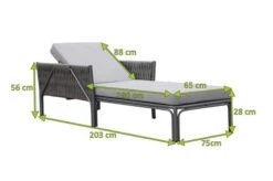OUTFLEXX Mermaid Liege, Anthrazit, Aluminium/XL Geflecht, 203x75x56 Cm, Inkl. Polster -Ausgewählte Gartenmöbelgeschäfte 22302 5.jpg