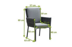 OUTFLEXX Mermaid Dining Sessel, Anthrazit, Aluminium/XL Geflecht57x63x89 Cm , Inkl. Polster -Ausgewählte Gartenmöbelgeschäfte 22304 4.jpg