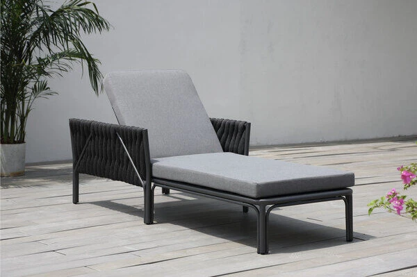 OUTFLEXX Mermaid Loungeliege, Anthrazit, Aluminium/XL Rope, 75x56x65 Cm, Inkl. Polster 3 OUTFLEXX Mermaid Loungeliege, Anthrazit, Aluminium/XL Rope, 75x56x65 Cm, Inkl. Polster