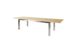 DIAMOND GARDEN Levanto Ausziehtisch, Edelstahl/Recycled Teak, 220/320x100 Cm