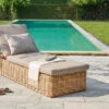 OUTFLEXX Sunlounger, Natur Meliert/sand, Polyrattan, 216x76x47 Cm, Rückenlehne Verstellbar -Ausgewählte Gartenmöbelgeschäfte 22361 1.jpg