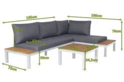 OUTFLEXX Ecklounge, Weiß/anthrazit, Aluminium/Polyester, FSC-Akazie, 4 Personen, Inkl. Polster -Ausgewählte Gartenmöbelgeschäfte 22365 weiss 05.jpg