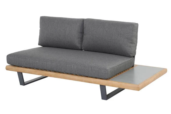 OUTFLEXX Ecklounge, Anthrazit/stone Grey, Aluminium/Akazie In Teakoptik, Für 5 Personen, Inkl. Polster 13 OUTFLEXX Ecklounge, Anthrazit/stone Grey, Aluminium/Akazie In Teakoptik, Für 5 Personen, Inkl. Polster – Bild 11