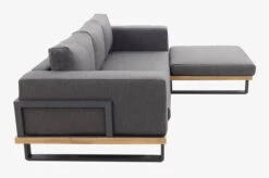 OUTFLEXX Loungeset, Aluminium Mit Sunproof Olefin, FSC Akazie, Gepolstert In Grau, Für 3-4 Personen -Ausgewählte Gartenmöbelgeschäfte 22368 10.jpg