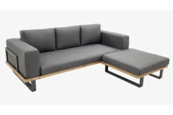 OUTFLEXX Loungeset, Aluminium Mit Sunproof Olefin, FSC Akazie, Gepolstert In Grau, Für 3-4 Personen -Ausgewählte Gartenmöbelgeschäfte 22368 11.jpg