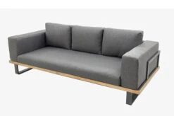 OUTFLEXX Loungeset, Aluminium Mit Sunproof Olefin, FSC Akazie, Gepolstert In Grau, Für 3-4 Personen -Ausgewählte Gartenmöbelgeschäfte 22368 13.jpg