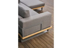 OUTFLEXX Loungeset, Aluminium Mit Sunproof Olefin, FSC Akazie, Gepolstert In Grau, Für 3-4 Personen -Ausgewählte Gartenmöbelgeschäfte 22368 4.jpg