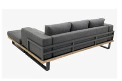 OUTFLEXX Loungeset, Aluminium Mit Sunproof Olefin, FSC Akazie, Gepolstert In Grau, Für 3-4 Personen -Ausgewählte Gartenmöbelgeschäfte 22368 8.jpg